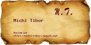 Michl Tibor névjegykártya